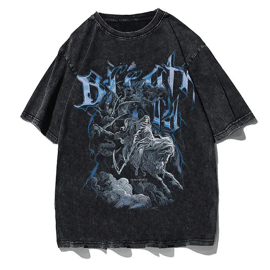 Hip Hop Streetwear Graphic T-Shirt Men Harajuku Cotton Short Sleeve Tee by Vimost Shop