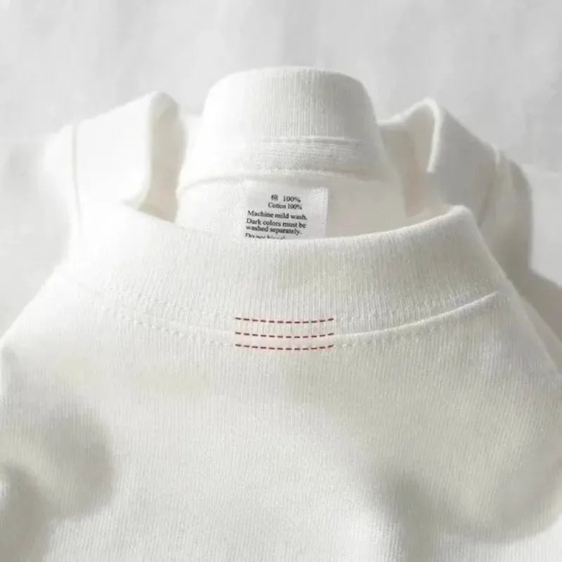 Men’s Heavyweight Cotton Crew-Neck T-Shirt with Relaxed Short-Sleeve Cut by Vimost Shop