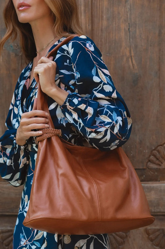 Serendipity Slouchy Leather Tote Bag by ELF