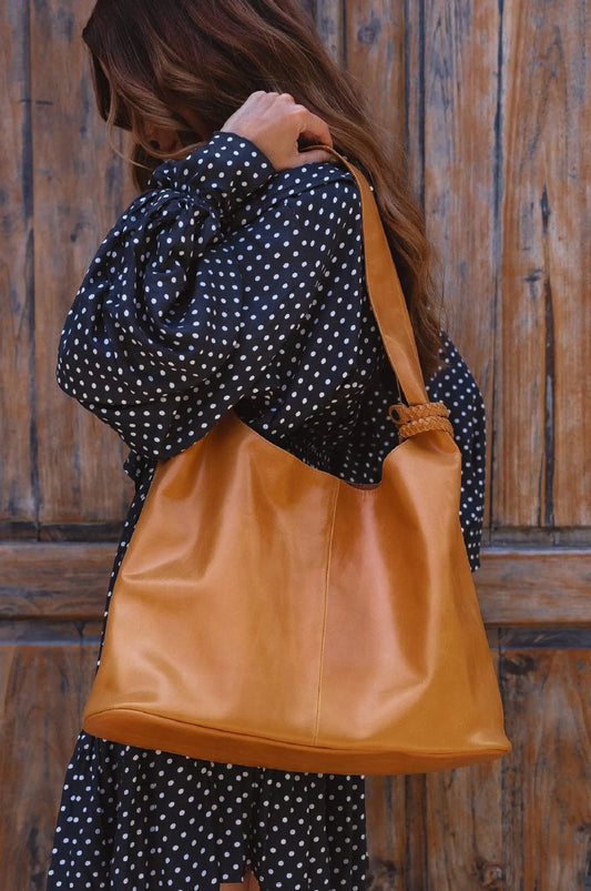 Serendipity Slouchy Leather Tote Bag by ELF