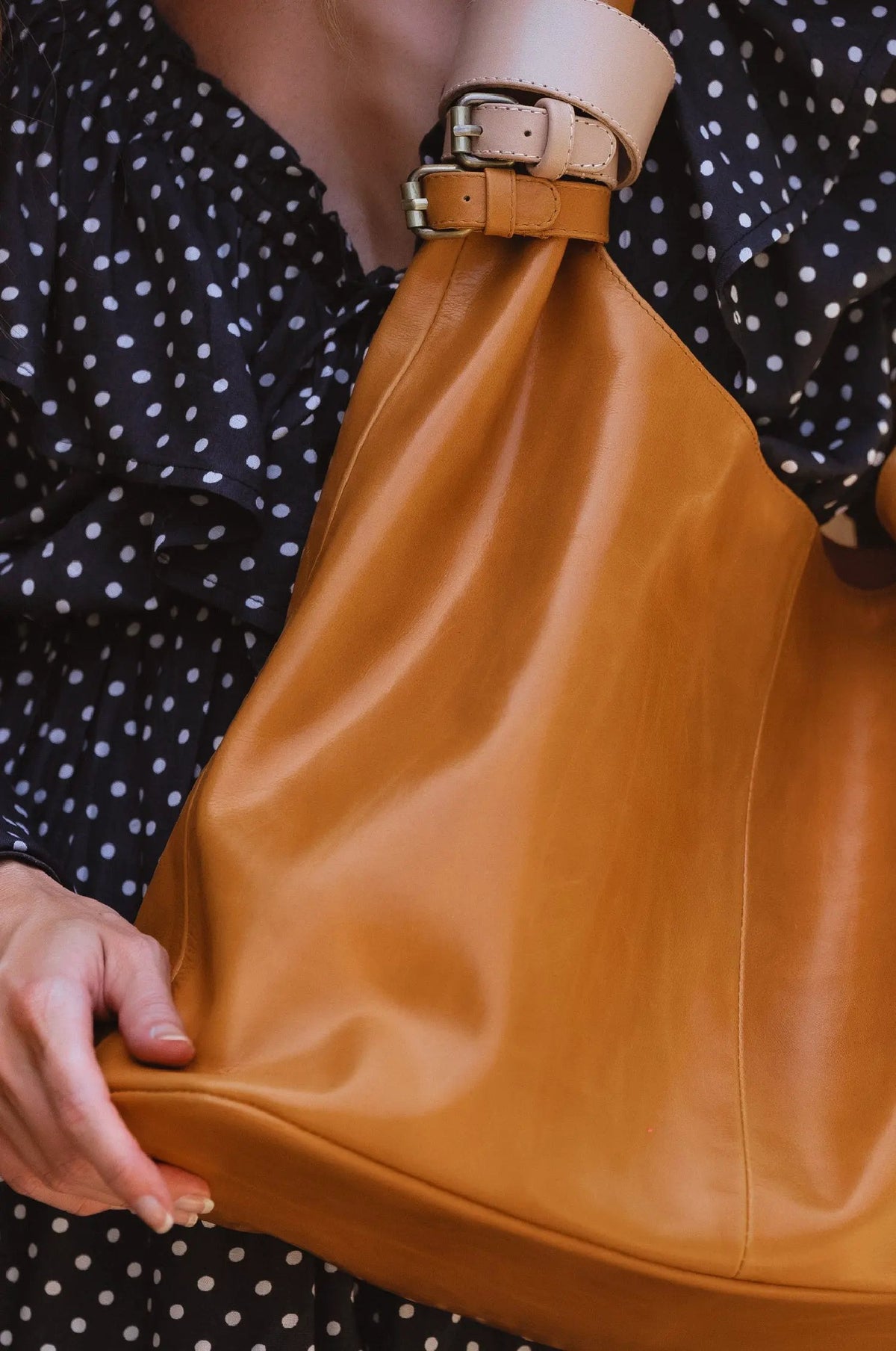 Serendipity Slouchy Leather Tote Bag by ELF