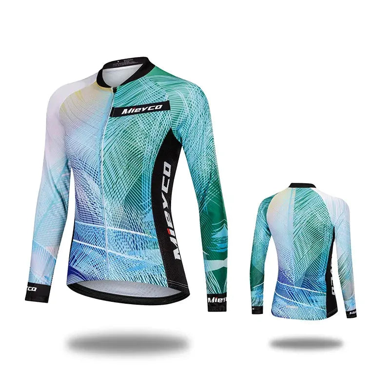 Women Cycling Jersey Long Sleeve Breathable Lightweight Spring Autumn Road Bike Top by Vimost Shop