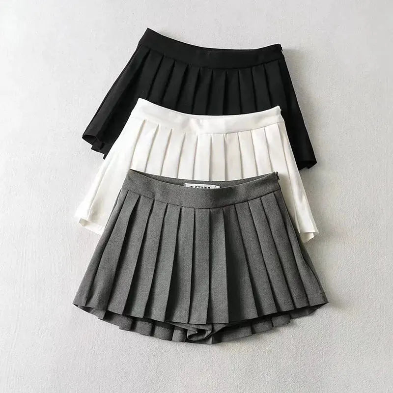 Sexy Women Pleated Skirts High Waist Summer Vintage Mini Skirts Korean Tennis Student White Designed Dance Skirt by Vimost Shop