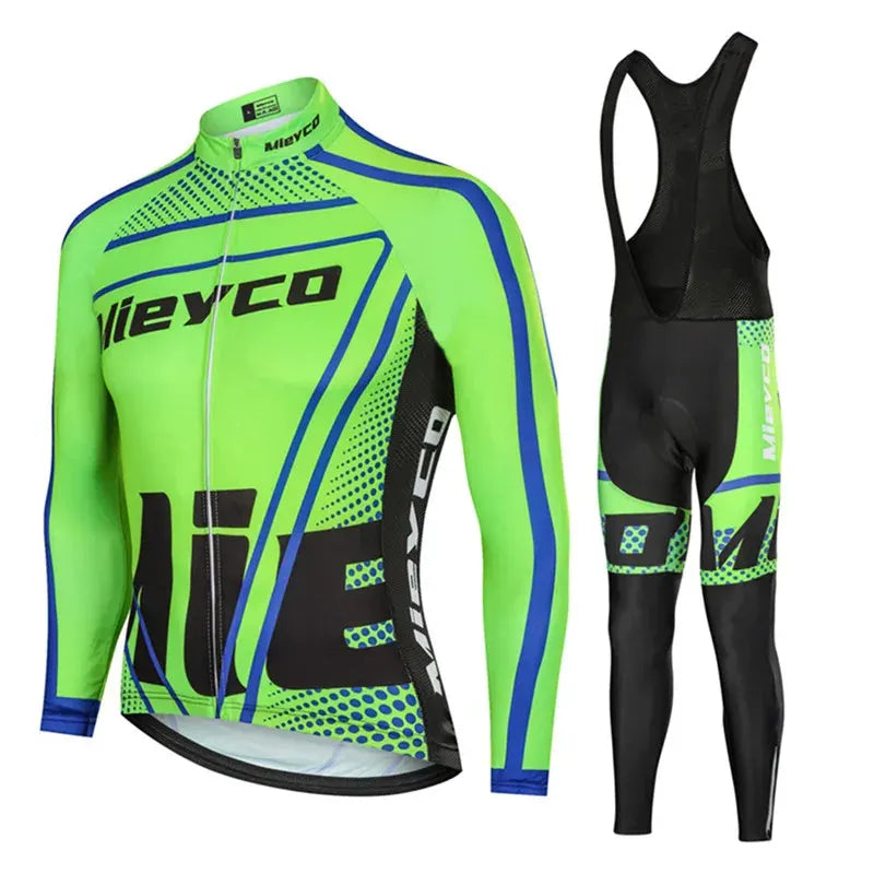 Men Long Sleeve Cycling Jersey Set MTB Road Bike Breathable Outdoor Cycling Suit by Vimost Shop