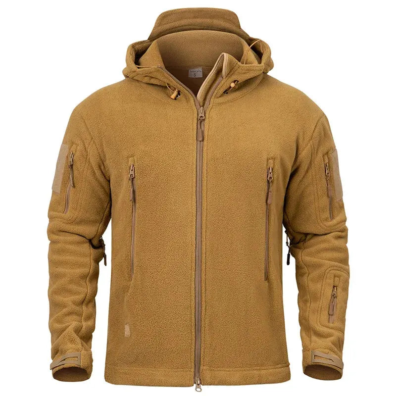 Winter Tactical Fleece Hoodie Jacket Men Warm Outdoor Sport Hooded Coat Multi-Pocket Casual Full Zip Hiking Jacket by Vimost Shop