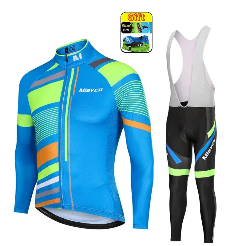 Men Autumn Long Sleeve Cycling Jersey Set MTB Mountain Bike Sportswear Slim Fit by Vimost Shop