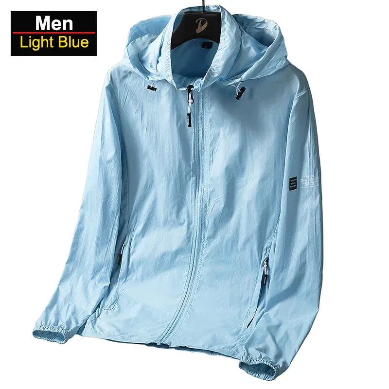 Men's Lightweight Windbreaker Hiking Jacket with Zip Pockets by Vimost Shop