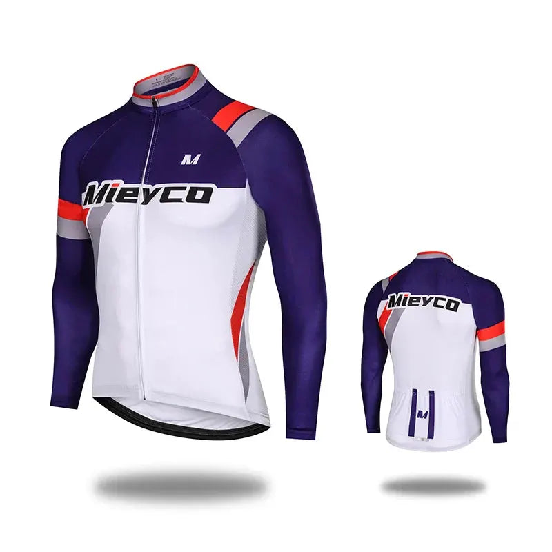 Mens Cycling Jersey Long Sleeve High Elastic for Spring Autumn Bike Riding and Outdoor Sports by Vimost Shop