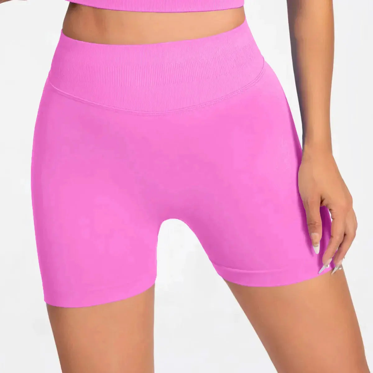 NCLAGEN Seamless Shorts 4.5" Gym Shorts Woman Scrunch Butt Fitness Sports Short Workout Seamless Leggings Running Yoga bottoms by Maiden-Art