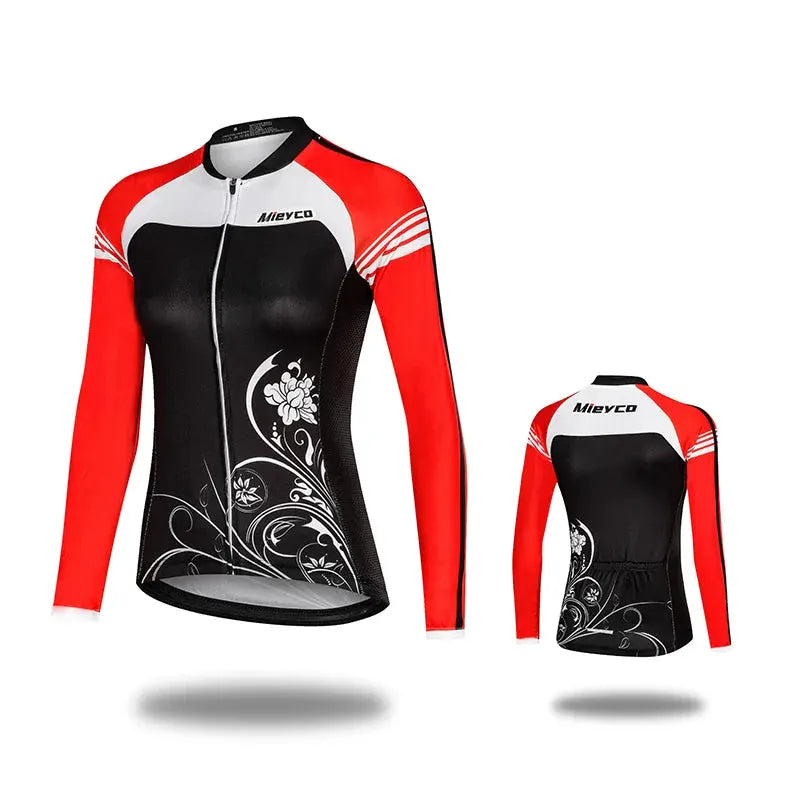 Women Cycling Jersey Long Sleeve Breathable Lightweight Spring Autumn Road Bike Top by Vimost Shop
