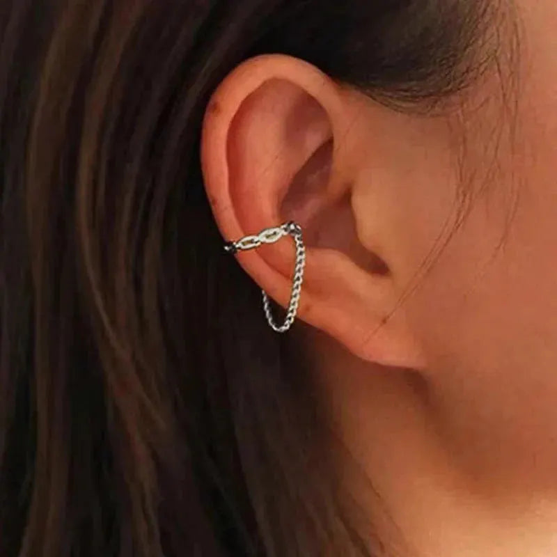 Punk Irregular Geometric Ear Cuff Earrings for Women Non-Piercing Metal Ear Clip Earring Fake Cartilage Fashion Jewelry Party by MAIDEN-ART
