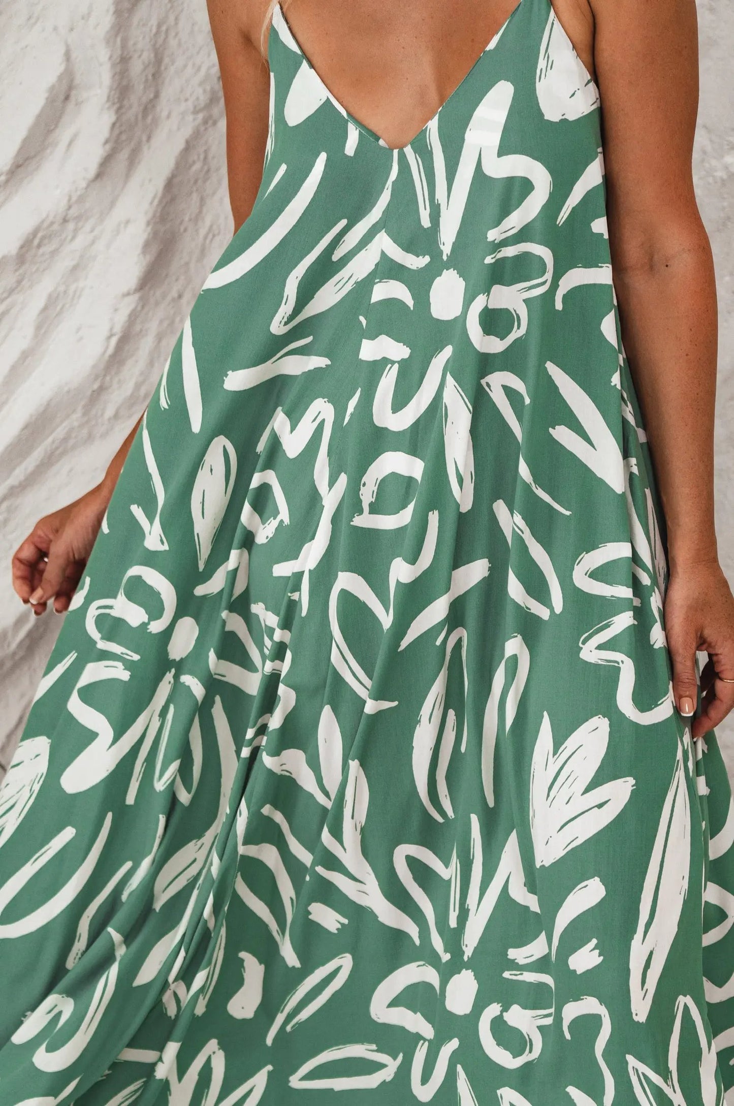 Silky Wind Strappy Maxi Dress by ELF