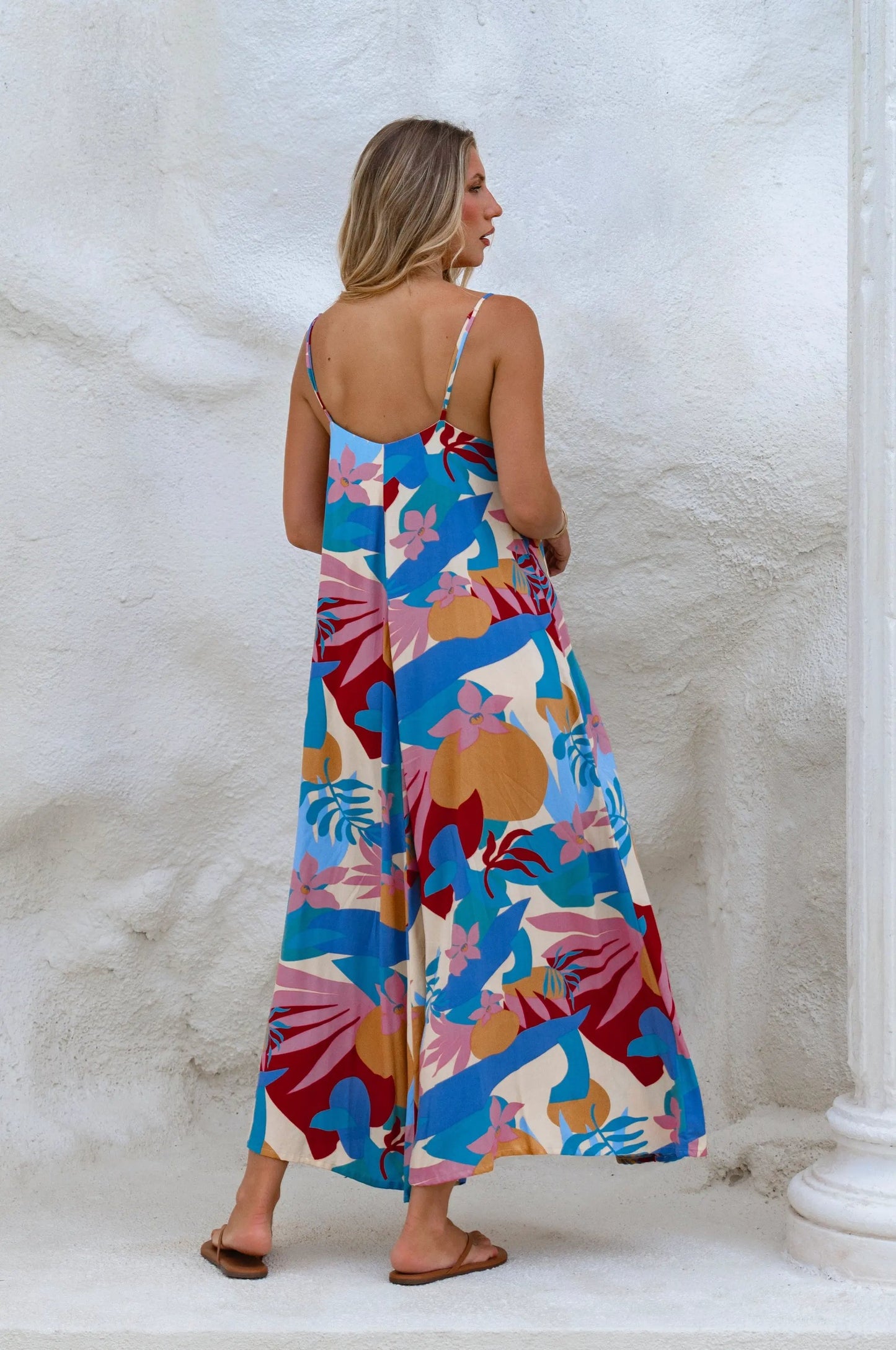 Silky Wind Strappy Maxi Dress by ELF