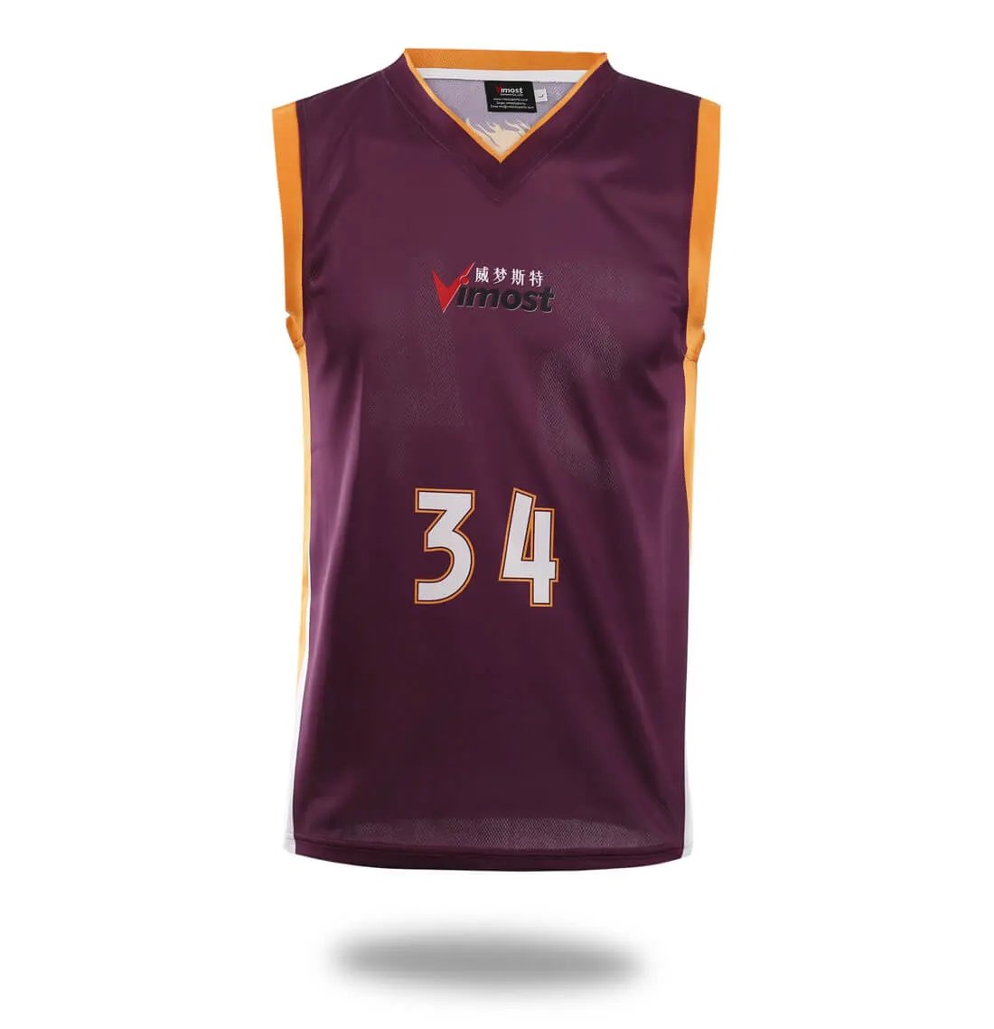 Custom Simple Basketball Jersey and Shorts by Vimost Sportswear