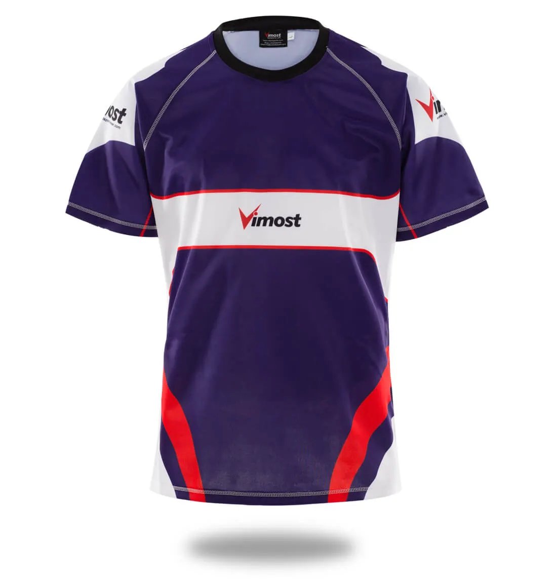 Custom Simple Striped Rugby Shirt by Vimost Sportswear