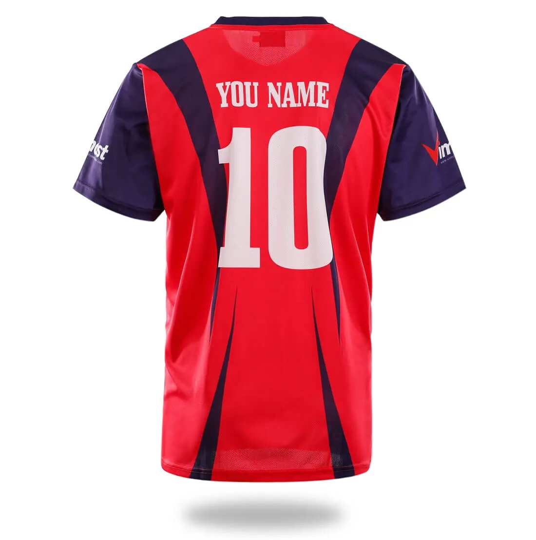 Custom Simple Red Soccer Jersey by Vimost Sportswear