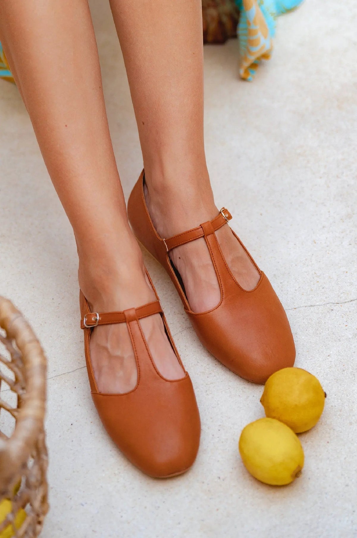 Simplicity Round Toe T-Strap Flats by ELF