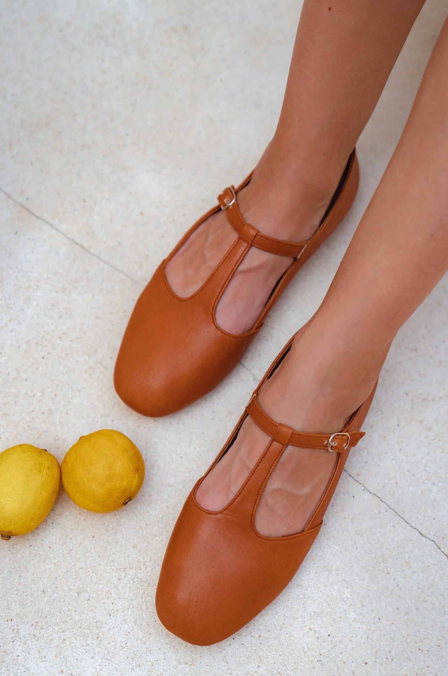Simplicity Round Toe T-Strap Flats by ELF