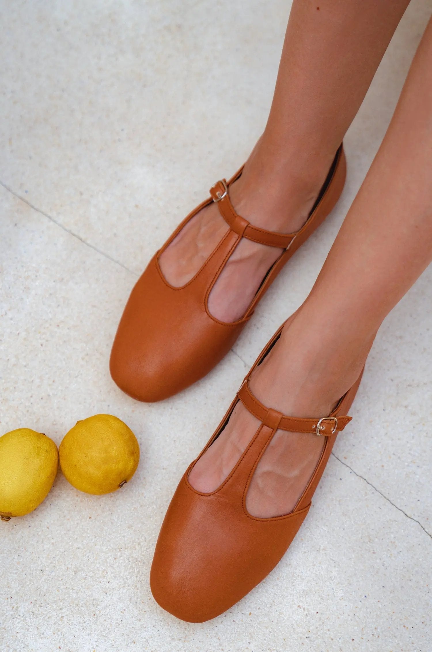 Simplicity Round Toe T-Strap Flats by ELF