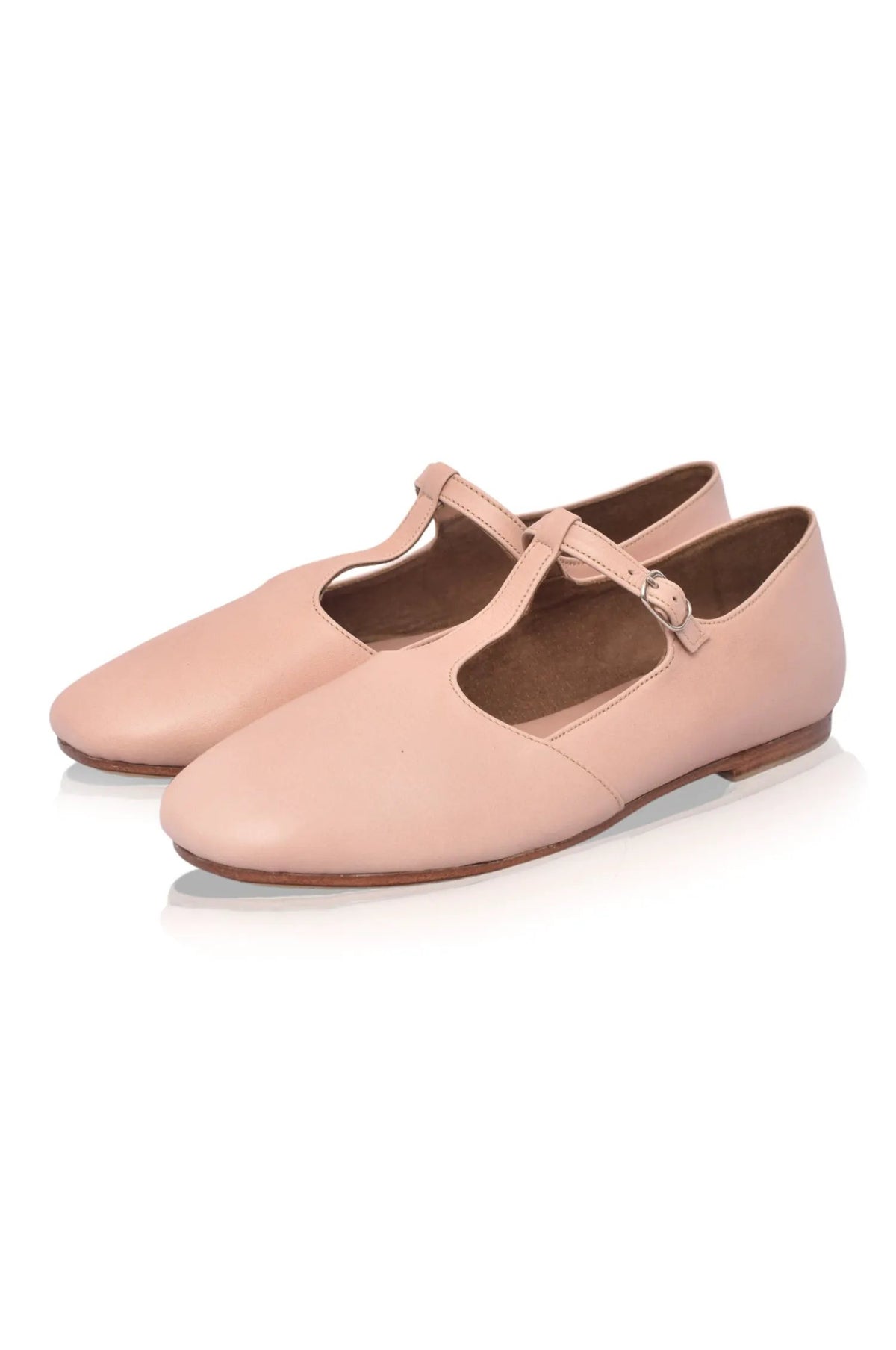 Simplicity Round Toe T-Strap Flats by ELF