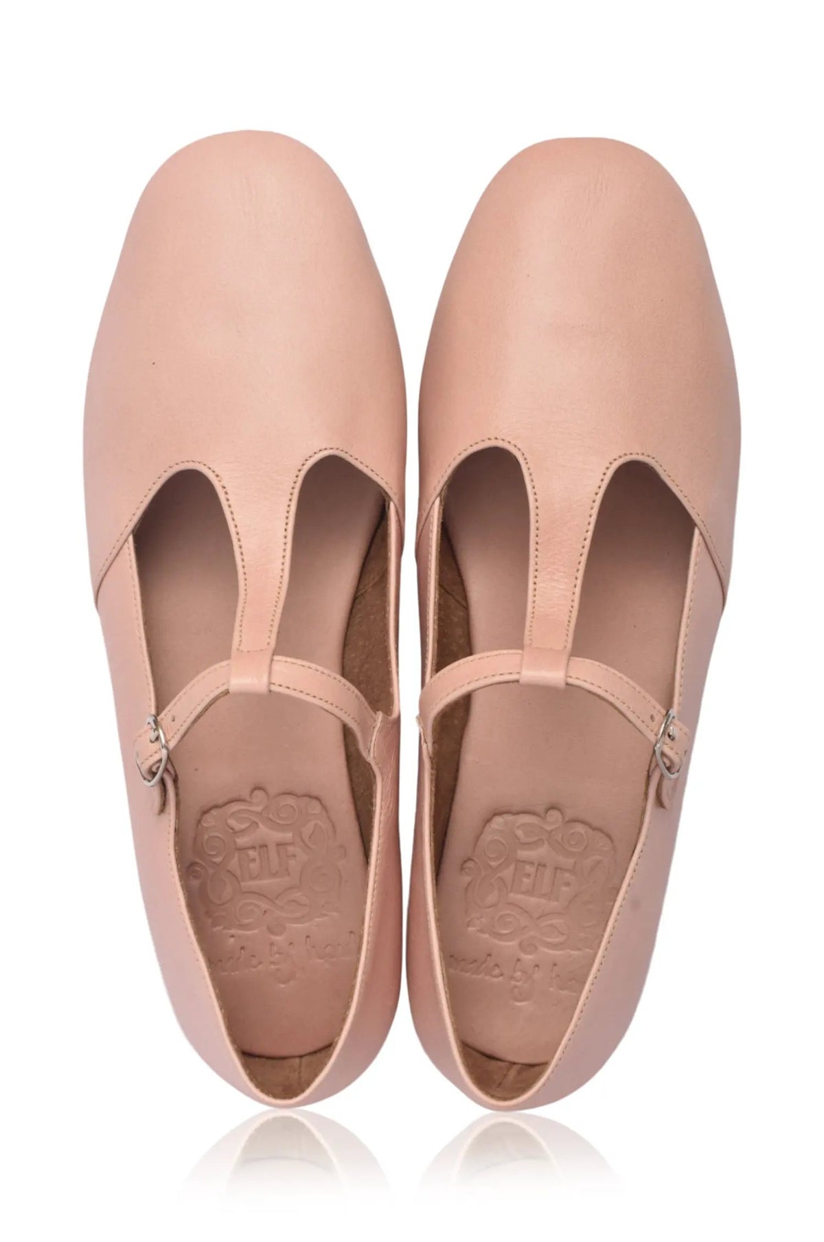Simplicity Round Toe T-Strap Flats by ELF
