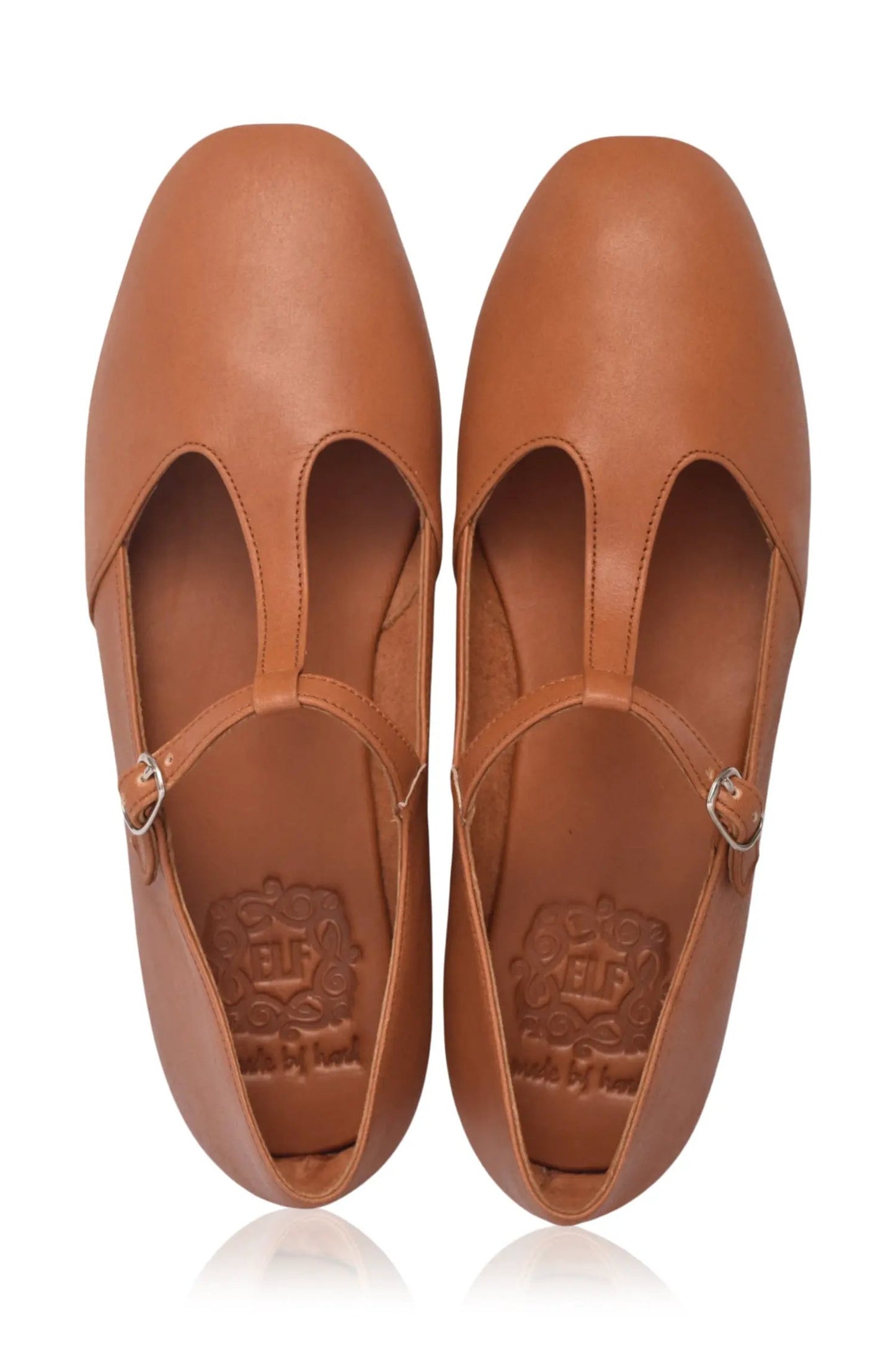 Simplicity Round Toe T-Strap Flats by ELF