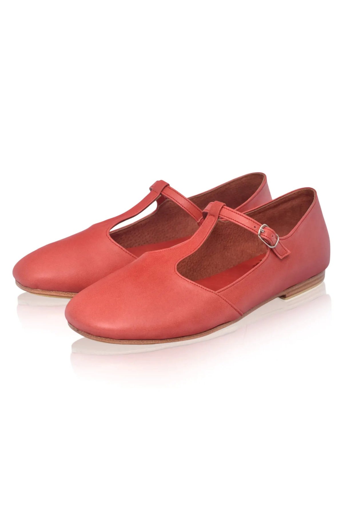 Simplicity Round Toe T-Strap Flats by ELF