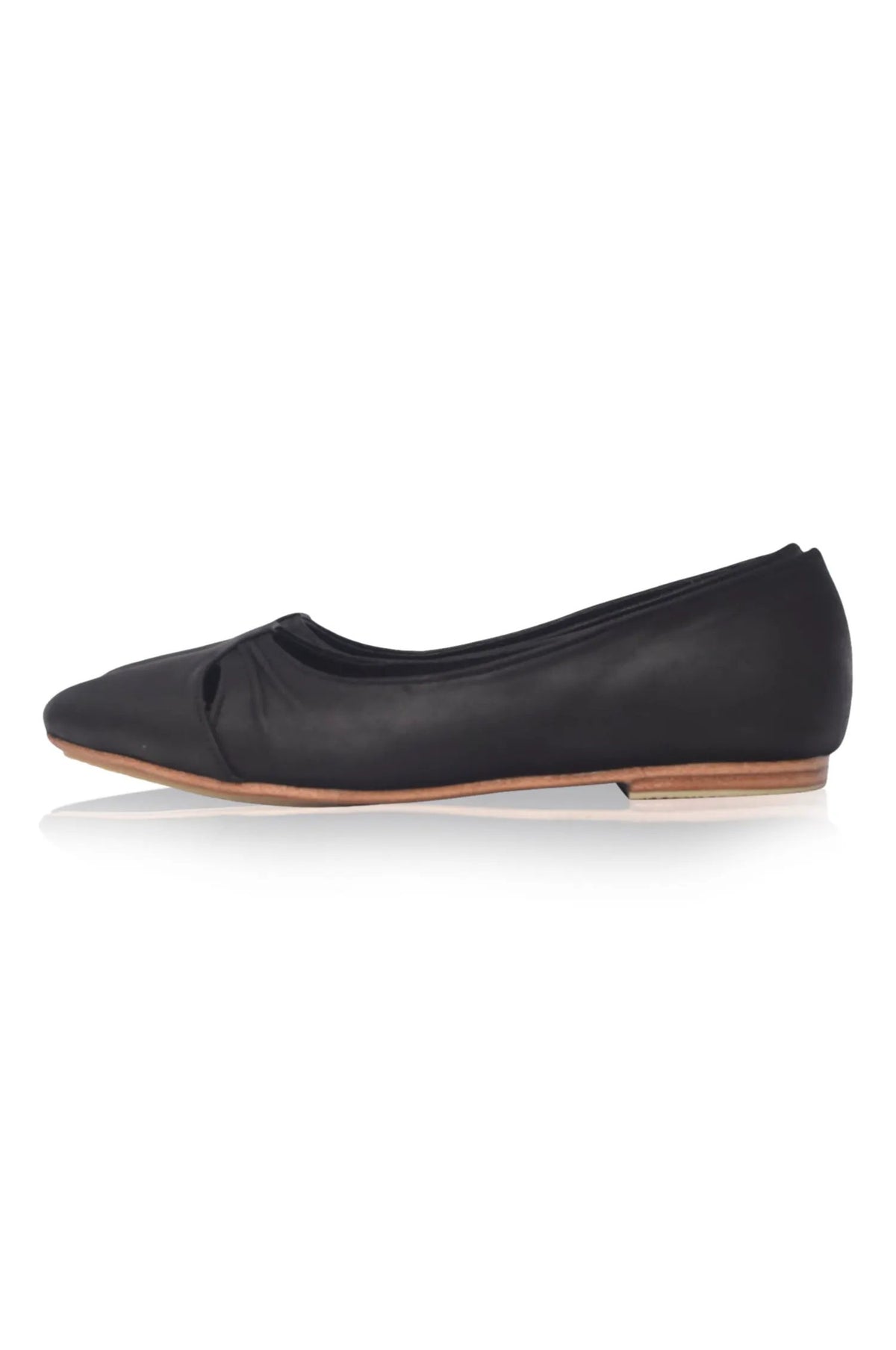 Siren Pointed Toe Leather Flats by ELF