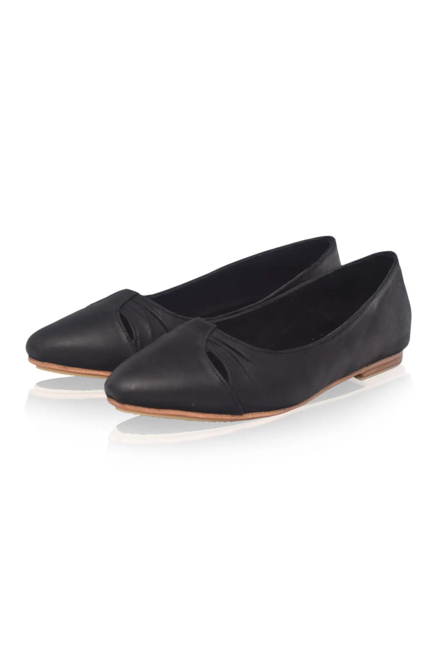 Siren Pointed Toe Leather Flats by ELF