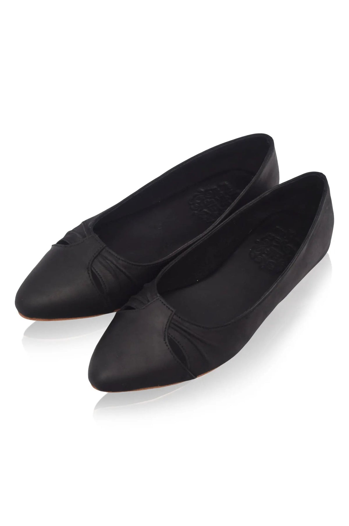 Siren Pointed Toe Leather Flats by ELF
