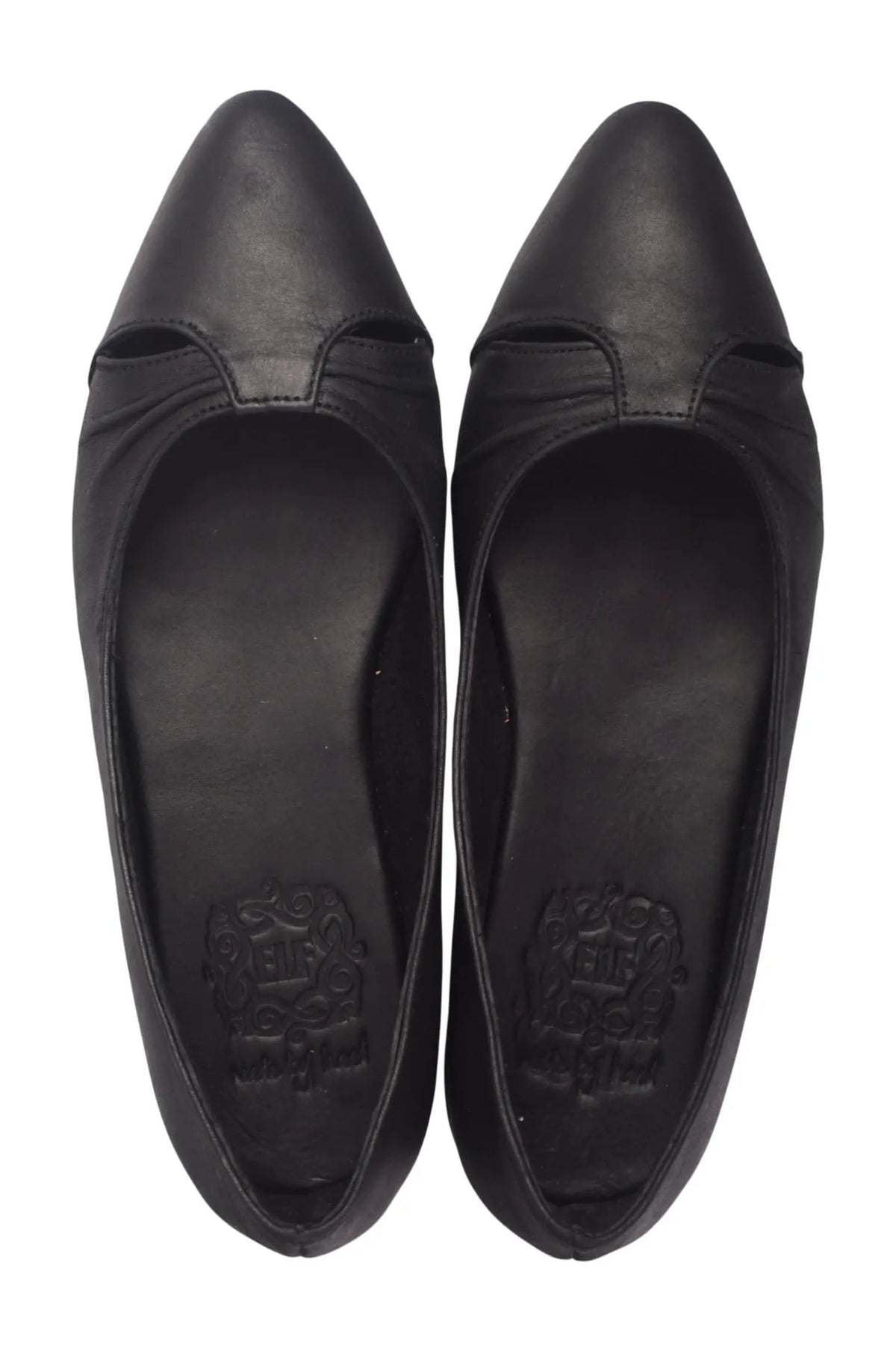 Siren Pointed Toe Leather Flats by ELF