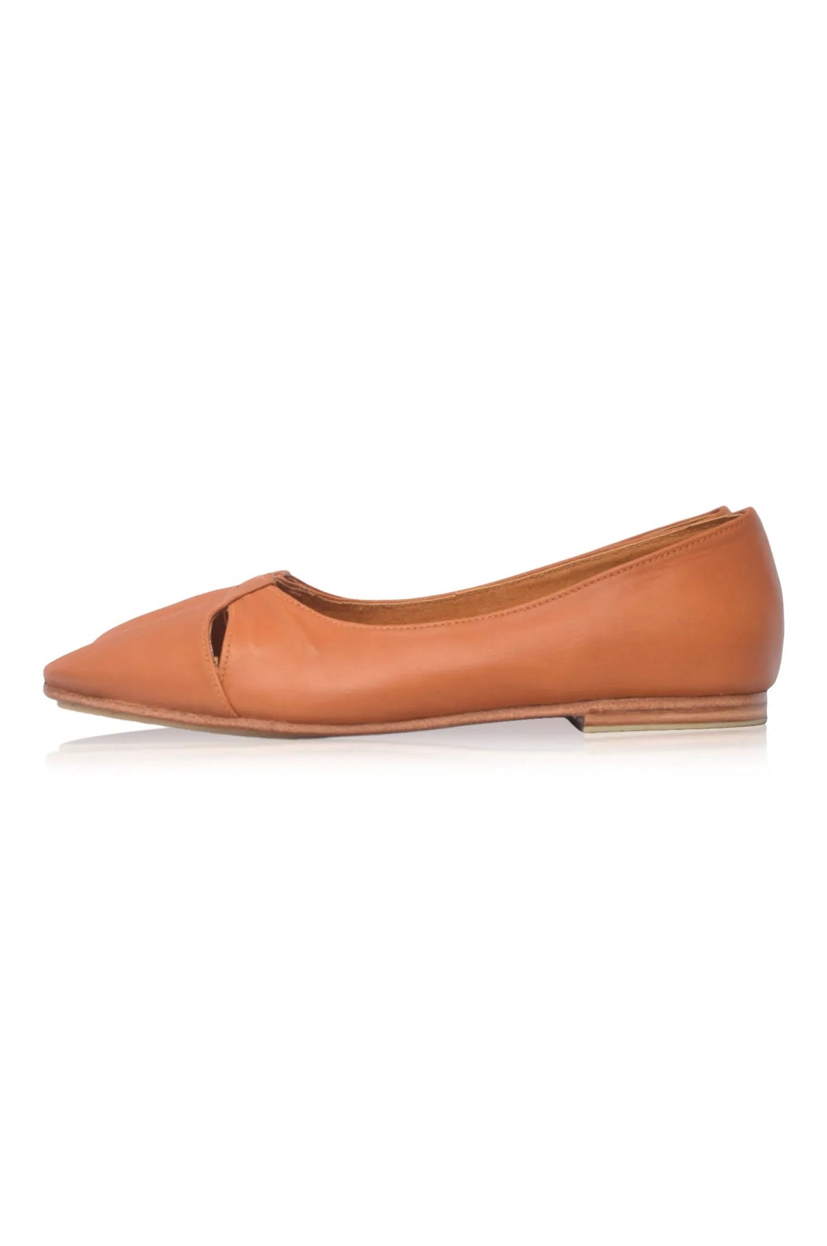 Siren Pointed Toe Leather Flats by ELF