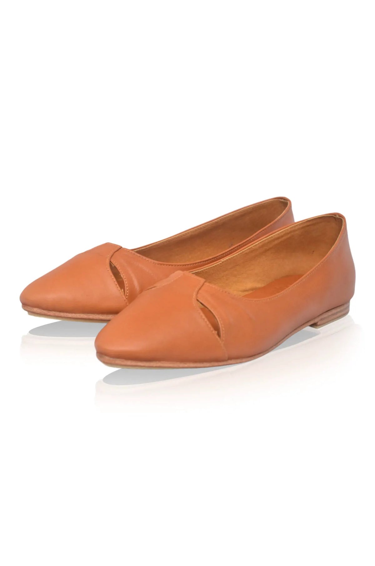 Siren Pointed Toe Leather Flats by ELF