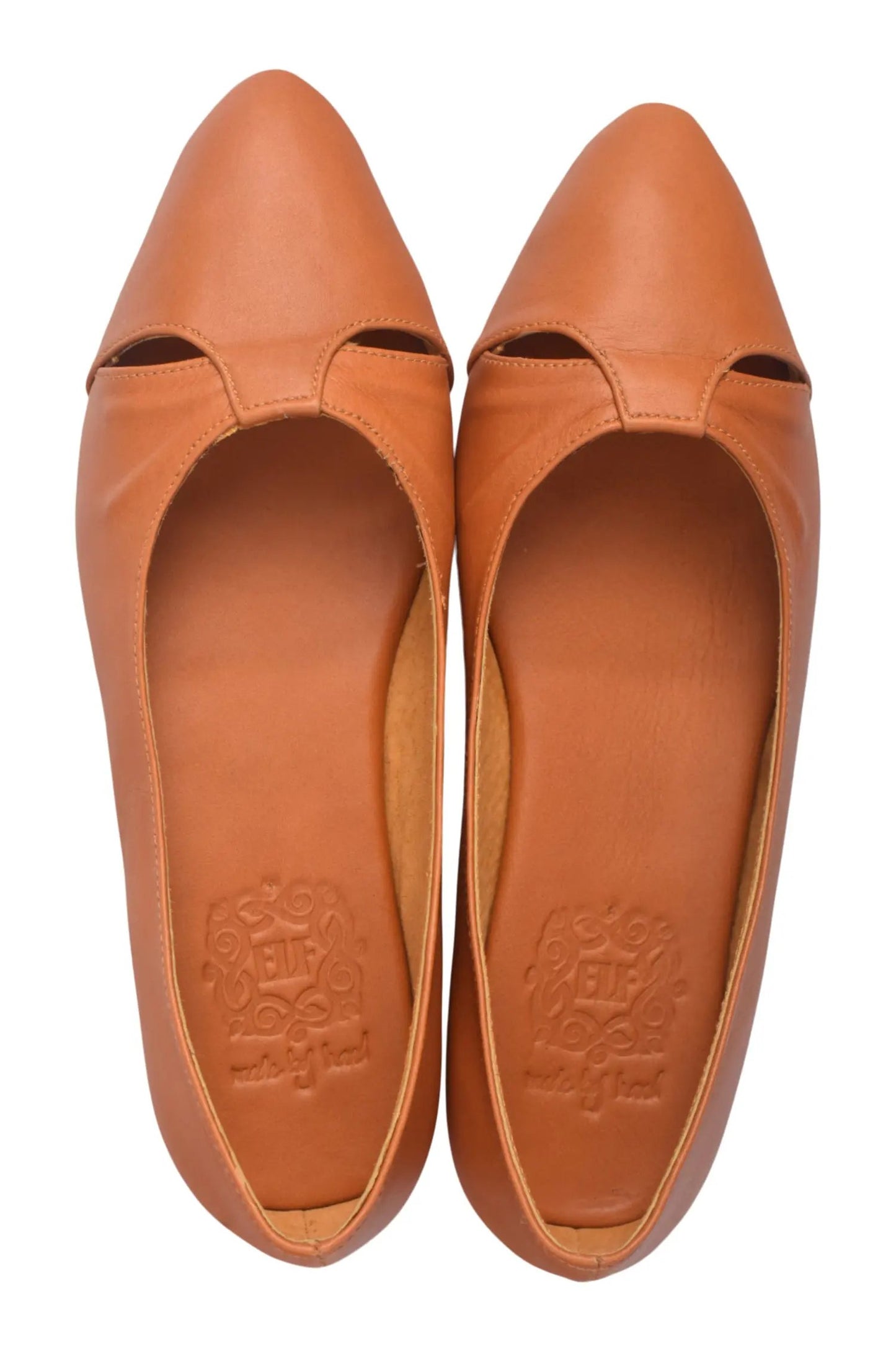 Siren Pointed Toe Leather Flats by ELF