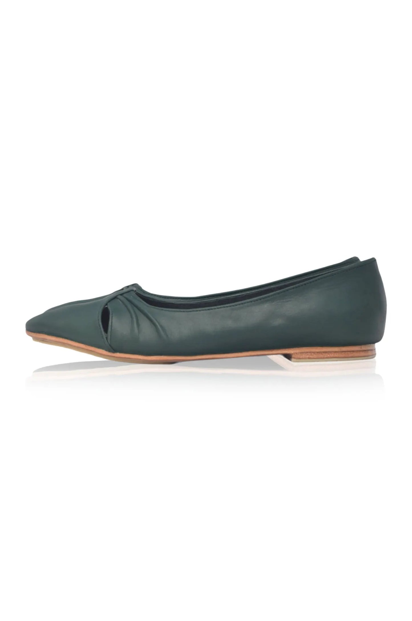 Siren Pointed Toe Leather Flats by ELF