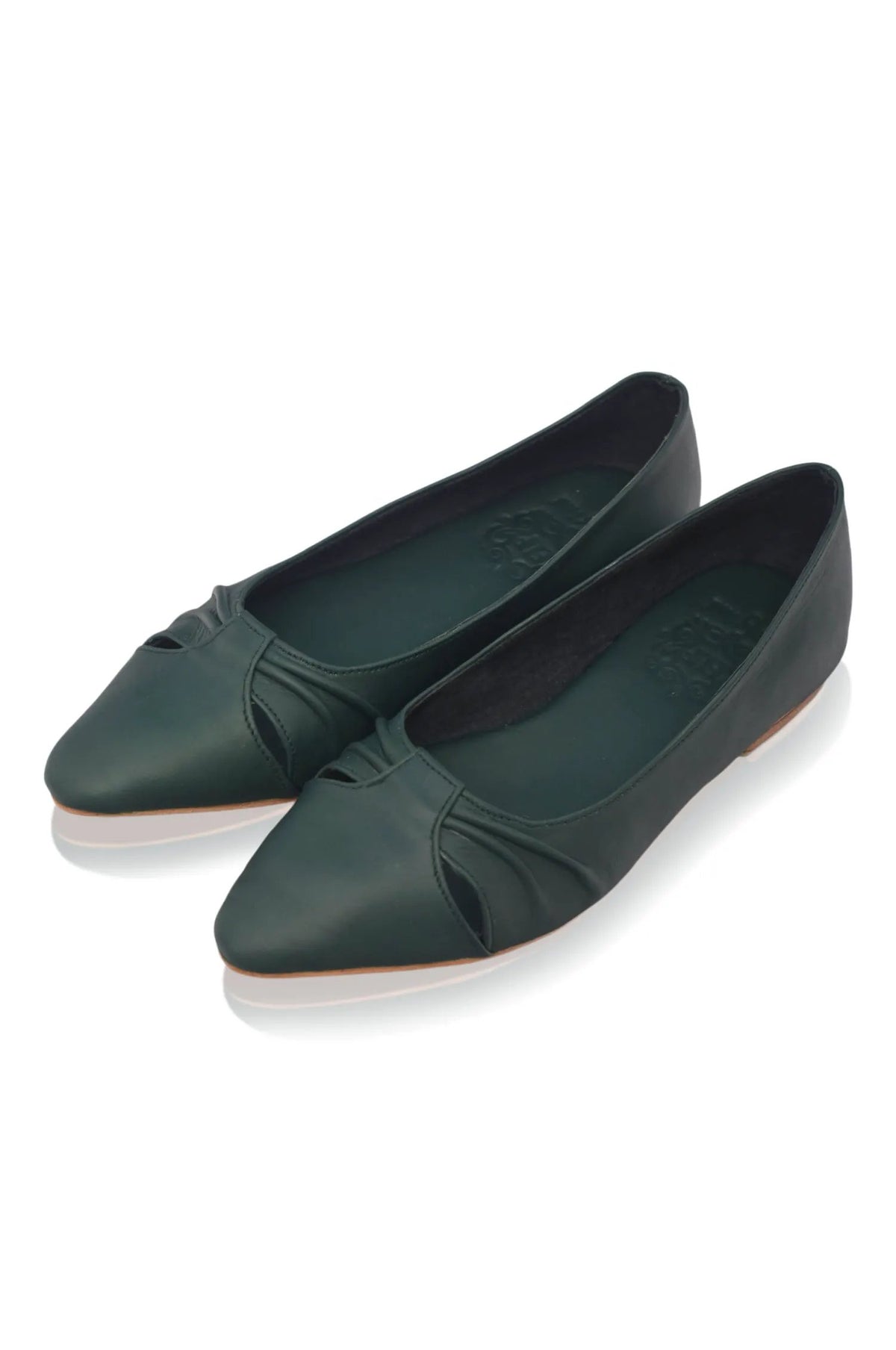 Siren Pointed Toe Leather Flats by ELF