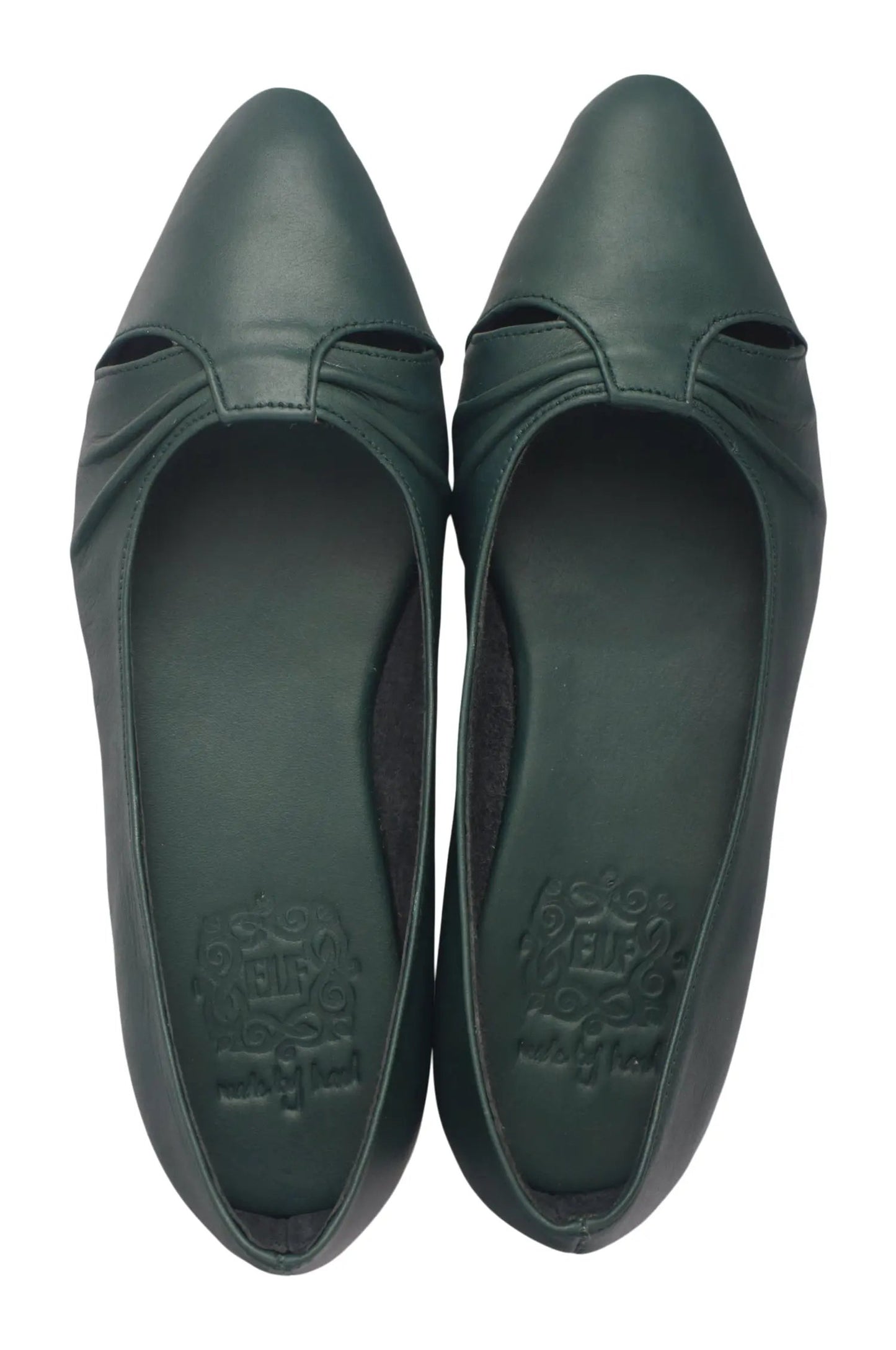 Siren Pointed Toe Leather Flats by ELF