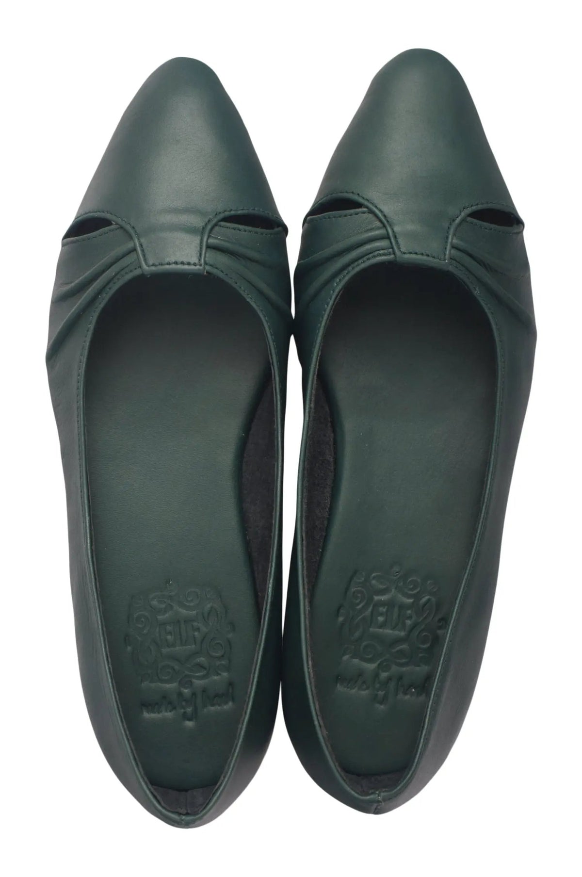 Siren Pointed Toe Leather Flats by ELF