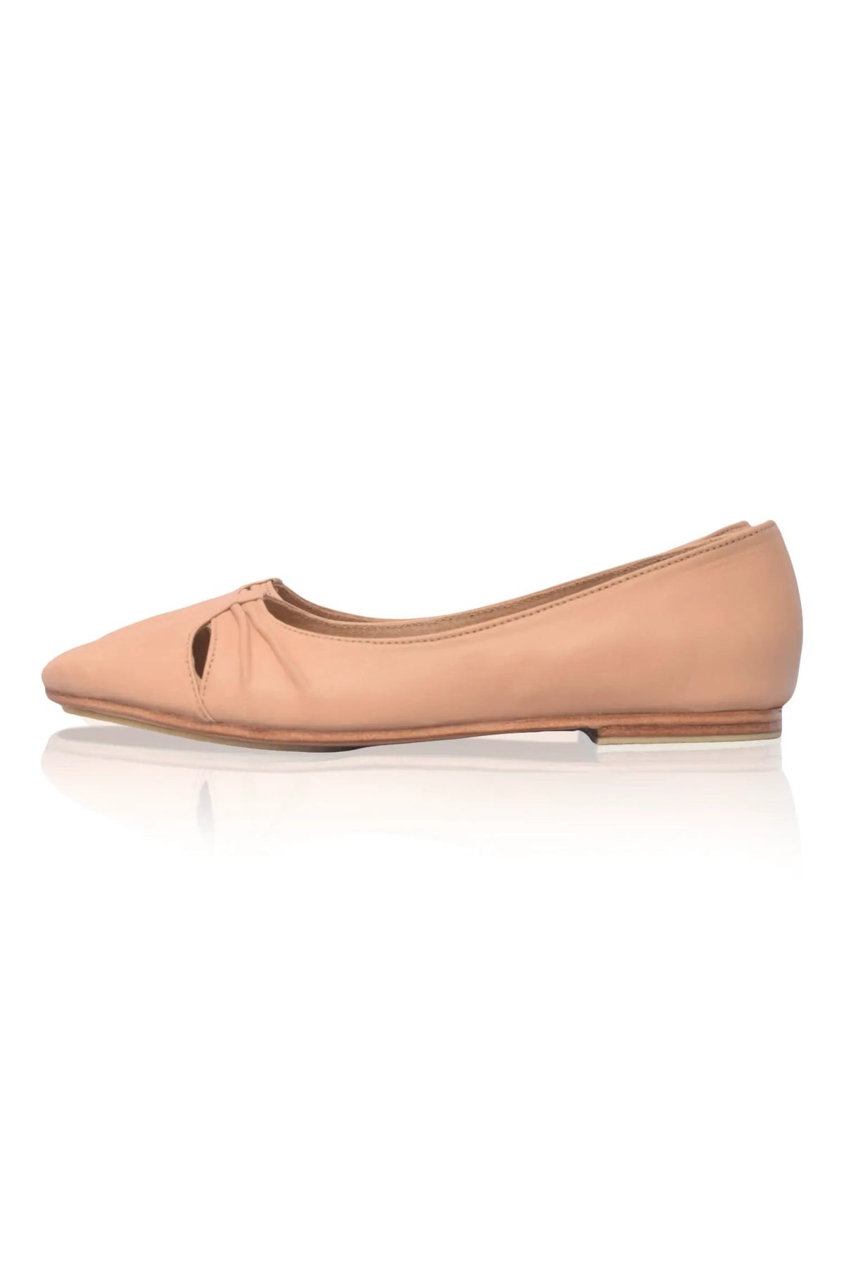 Siren Pointed Toe Leather Flats by ELF