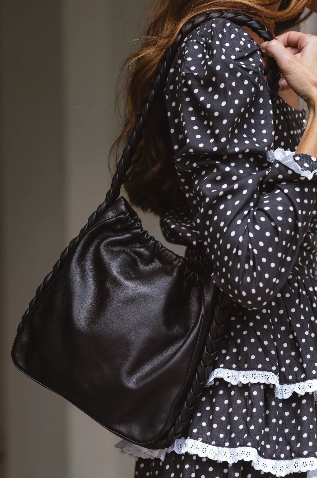 Sivuple Leather Shoulder Bag by ELF