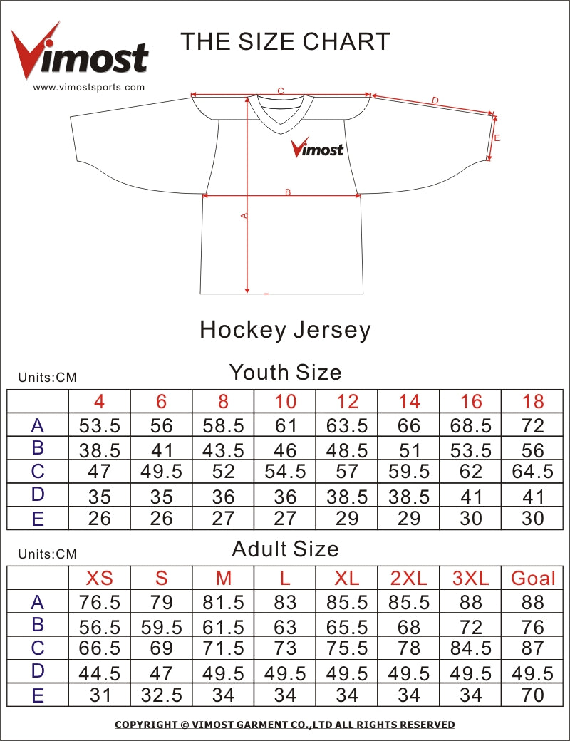 Custom Red Armor Graphic Ice Hockey Jersey by Vimost Sportswear