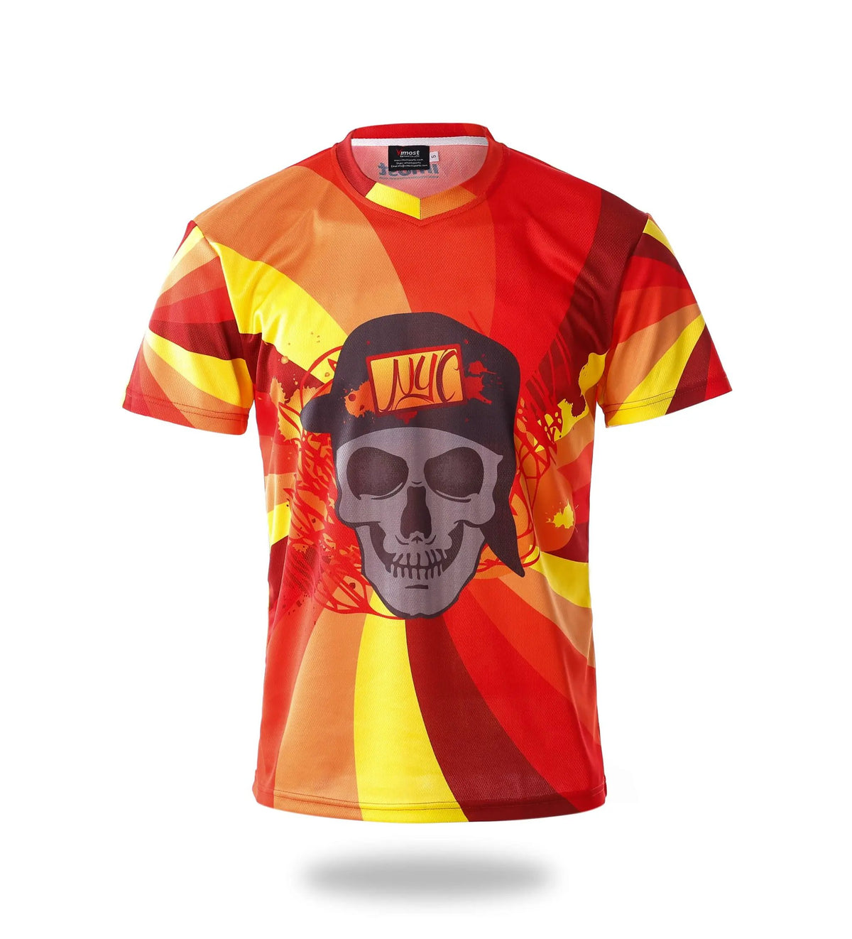 Custom Red Skull Gaming Esports Jersey for Teams by Vimost Sportswear