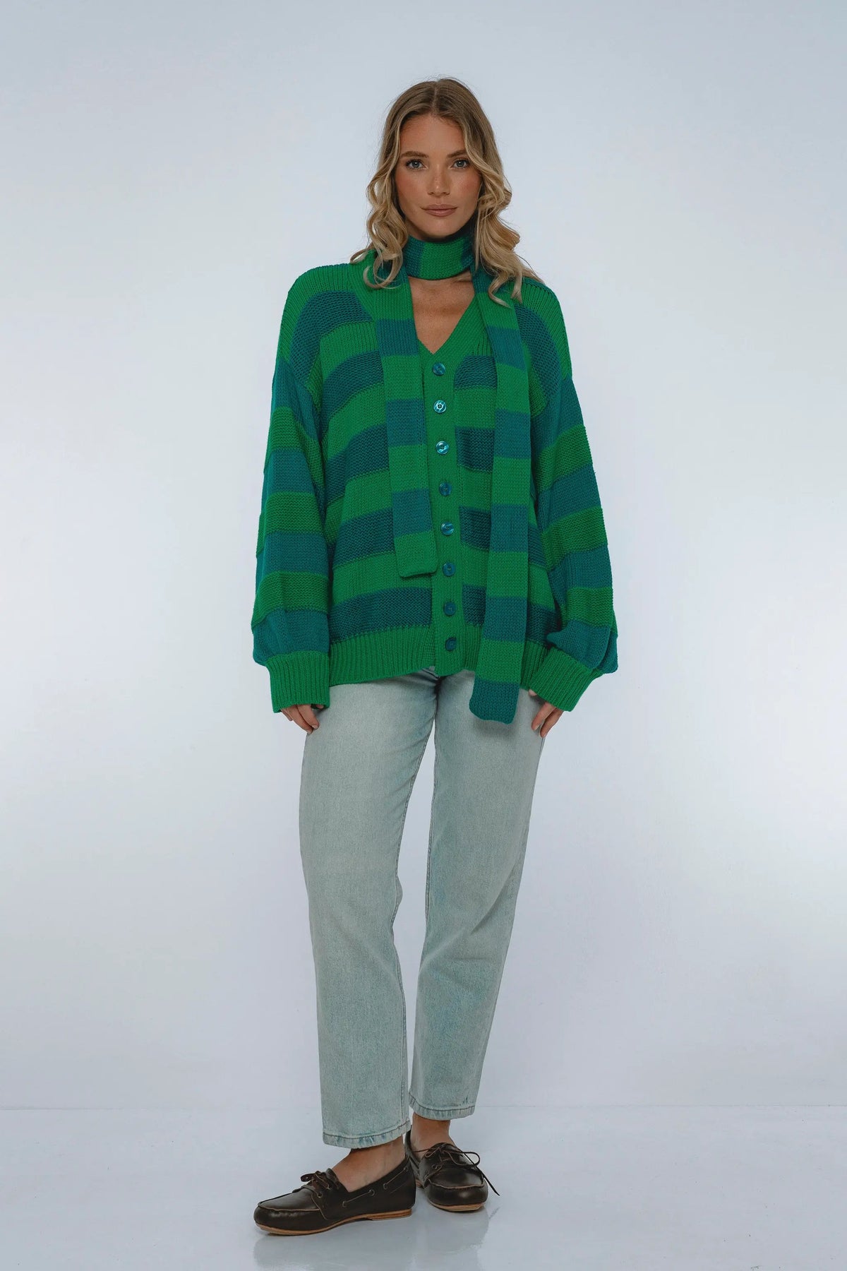 Soft Wind Oversized Button Down Cardigan by ELF