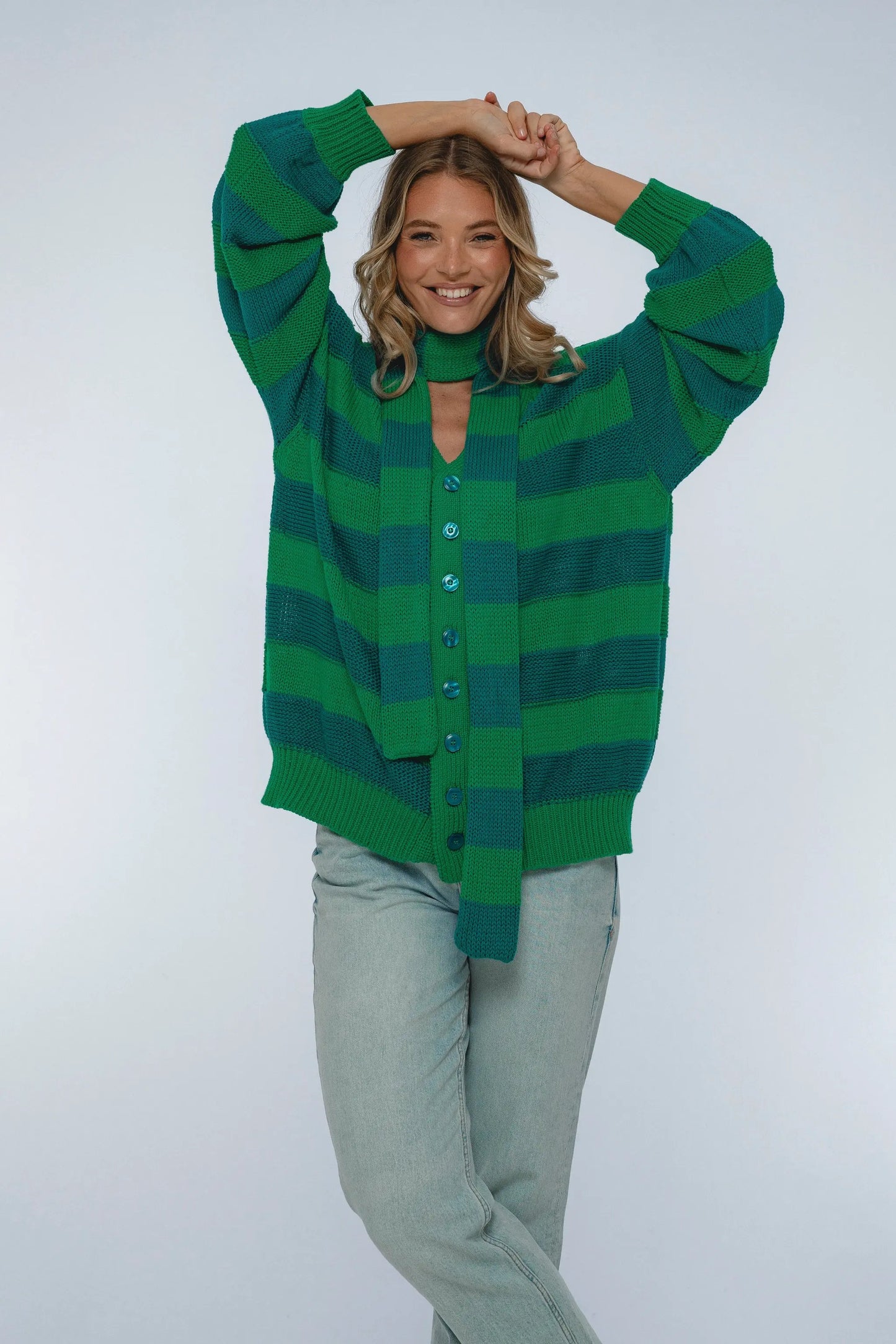 Soft Wind Oversized Button Down Cardigan by ELF