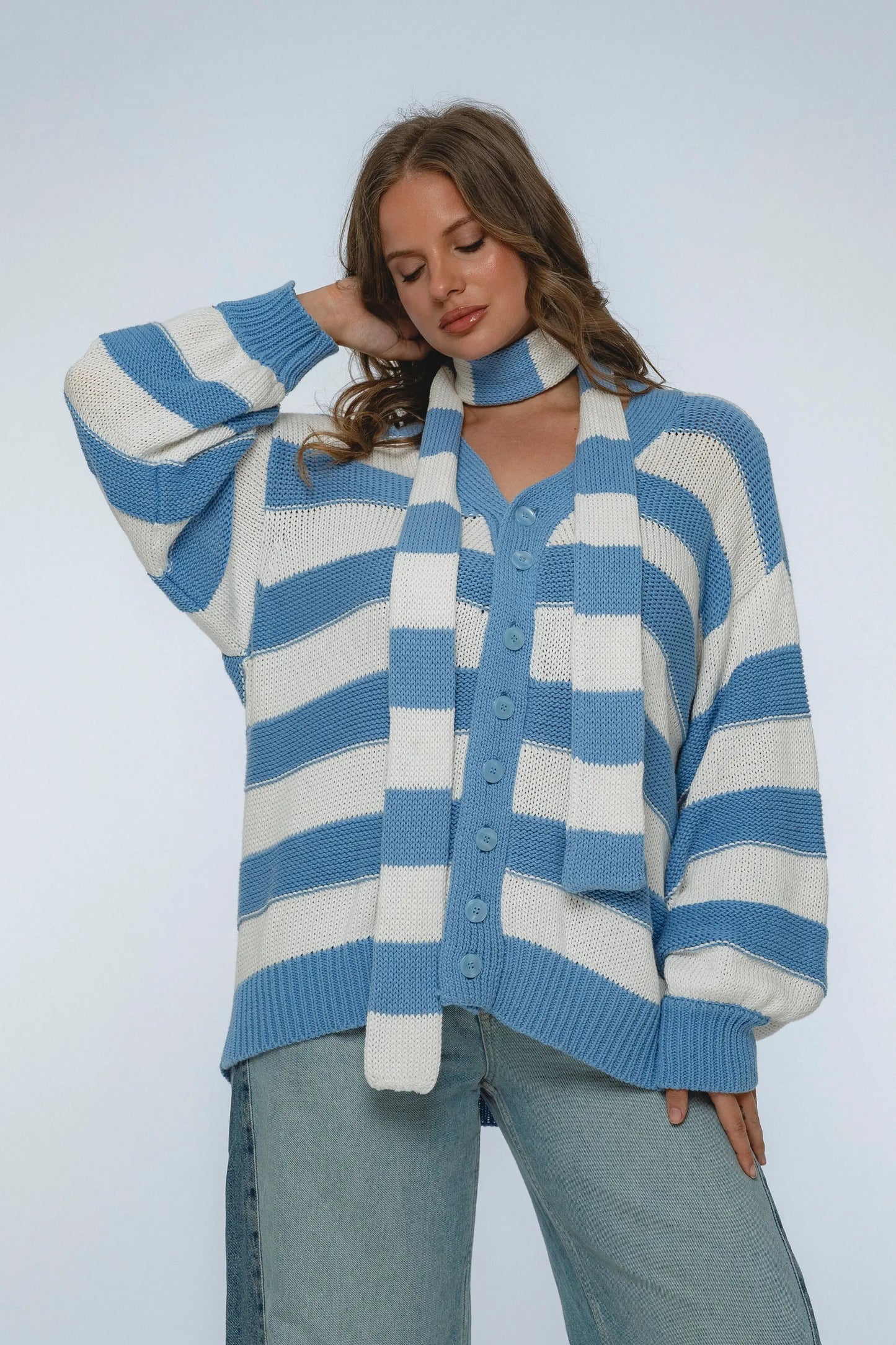 Soft Wind Oversized Button Down Cardigan by ELF
