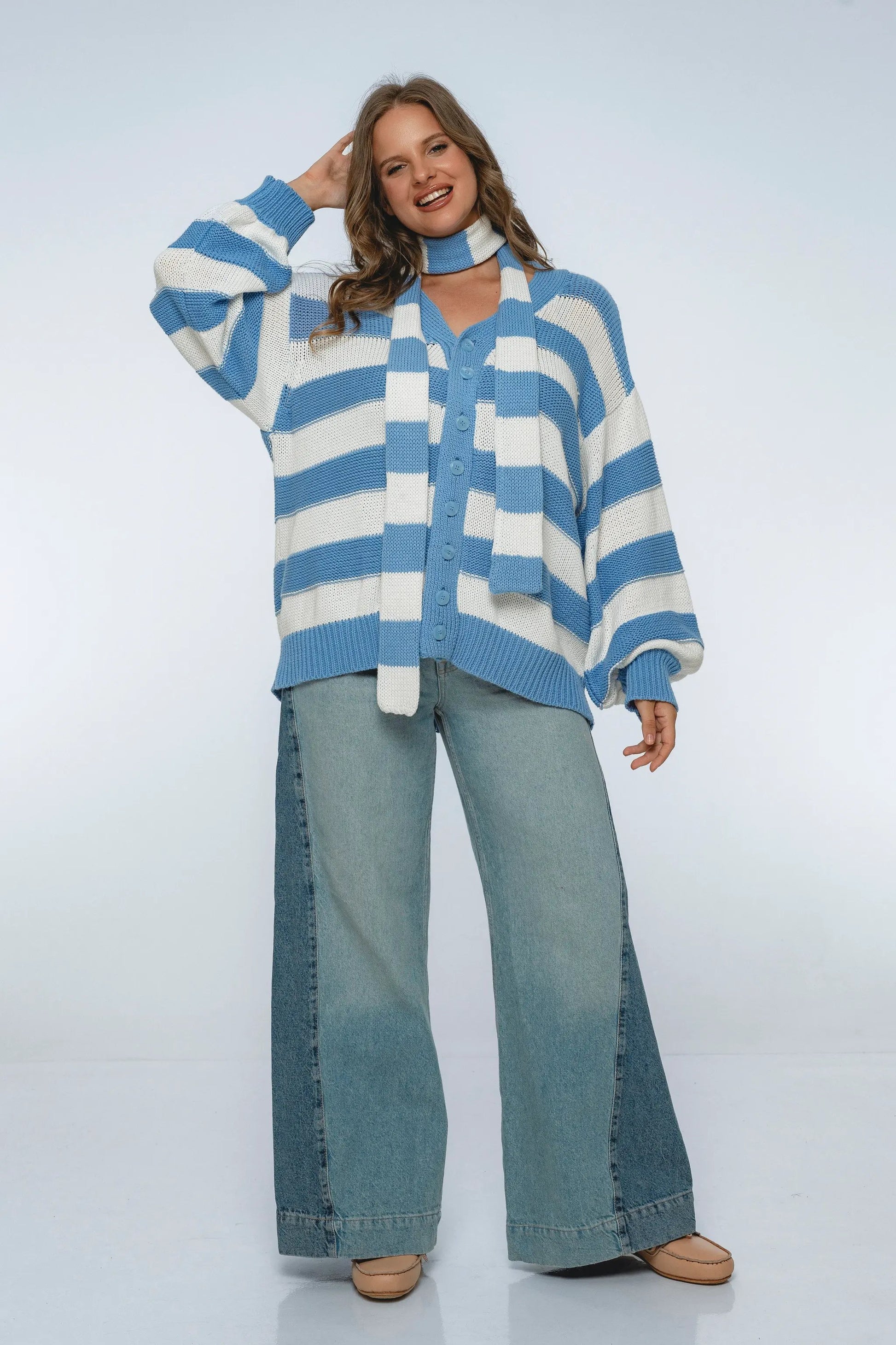 Soft Wind Oversized Button Down Cardigan by ELF