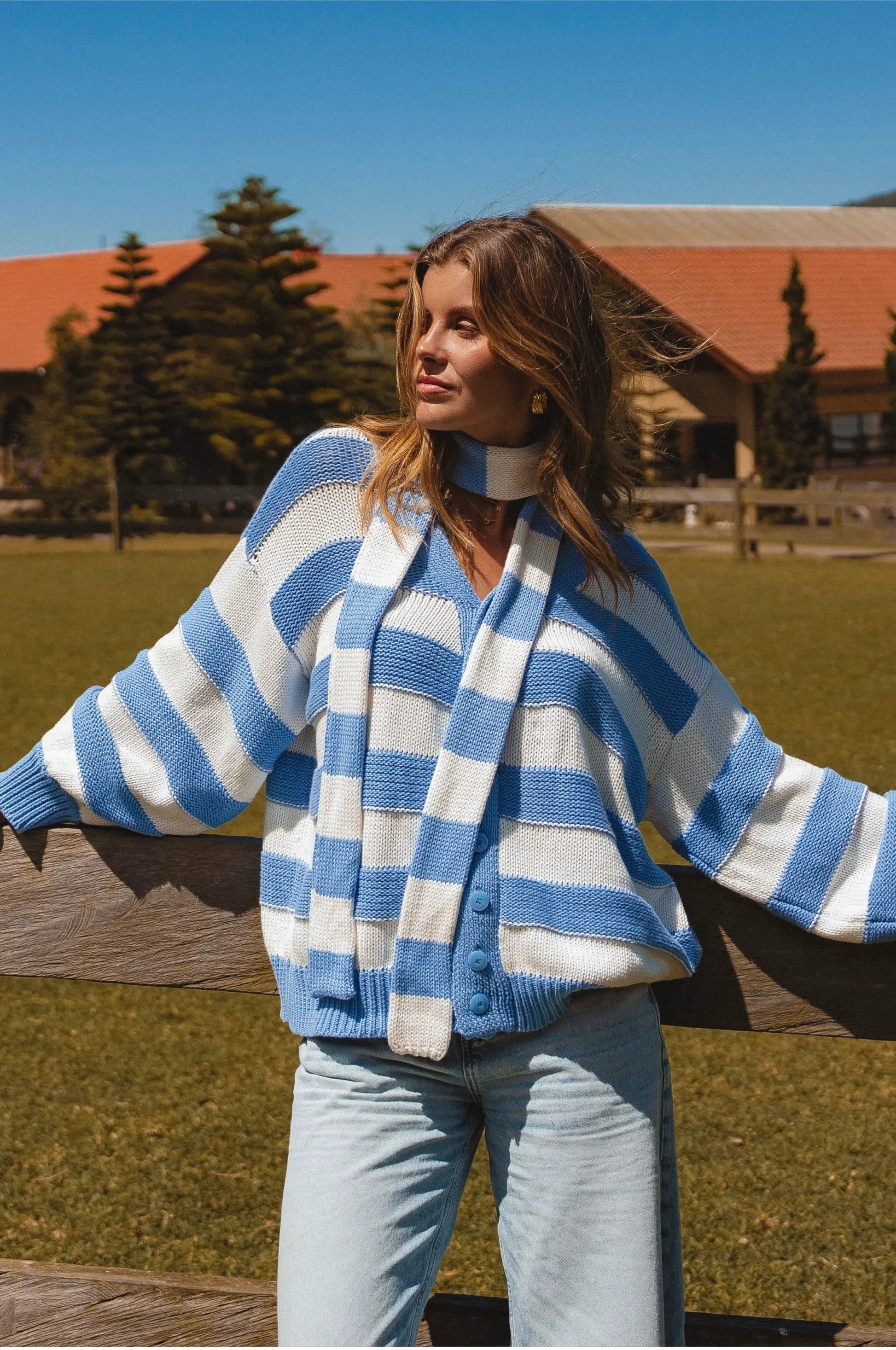 Soft Wind Oversized Button Down Cardigan by ELF