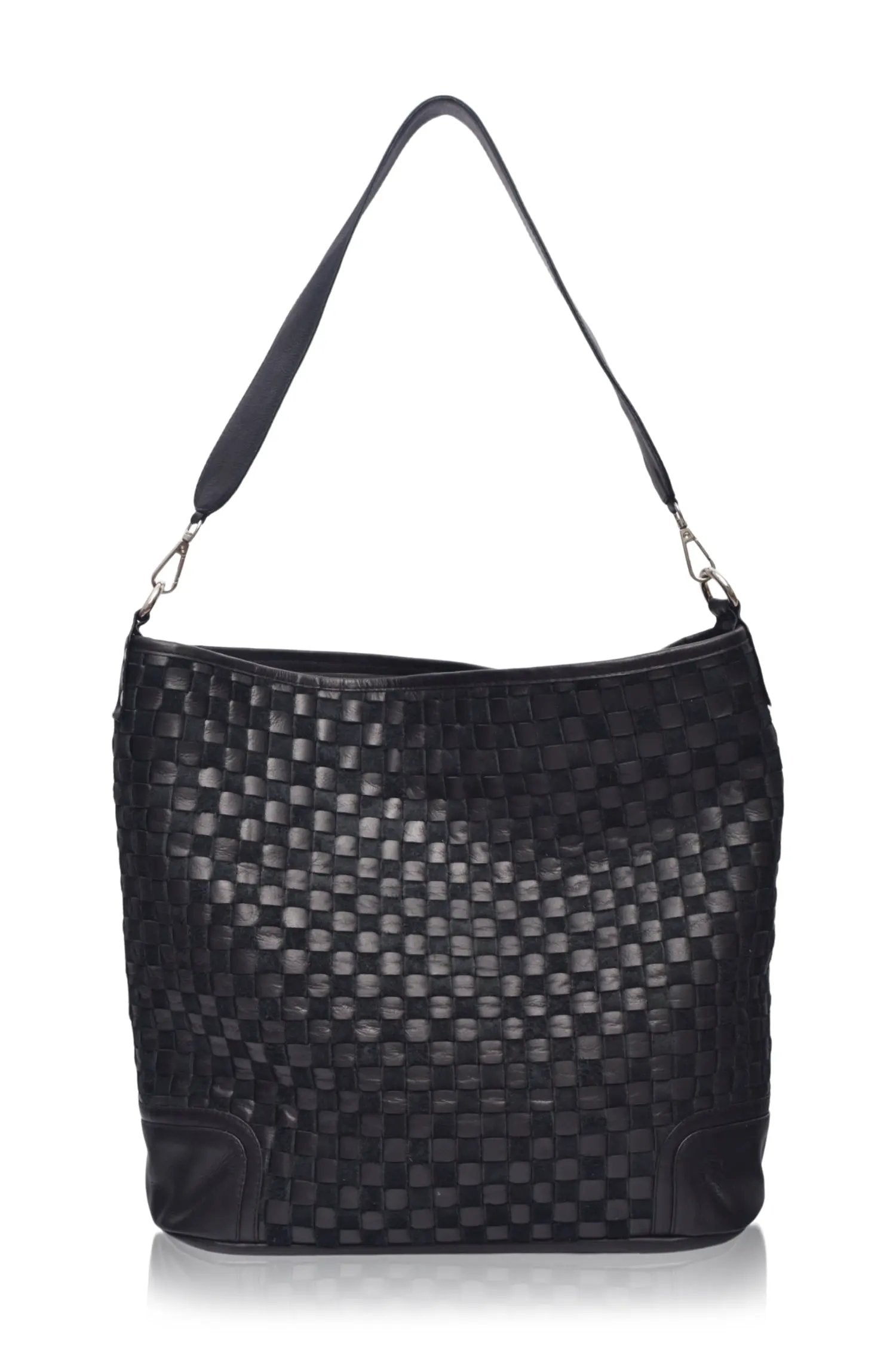 Soho Lane Woven Leather Shoulder Bag by ELF