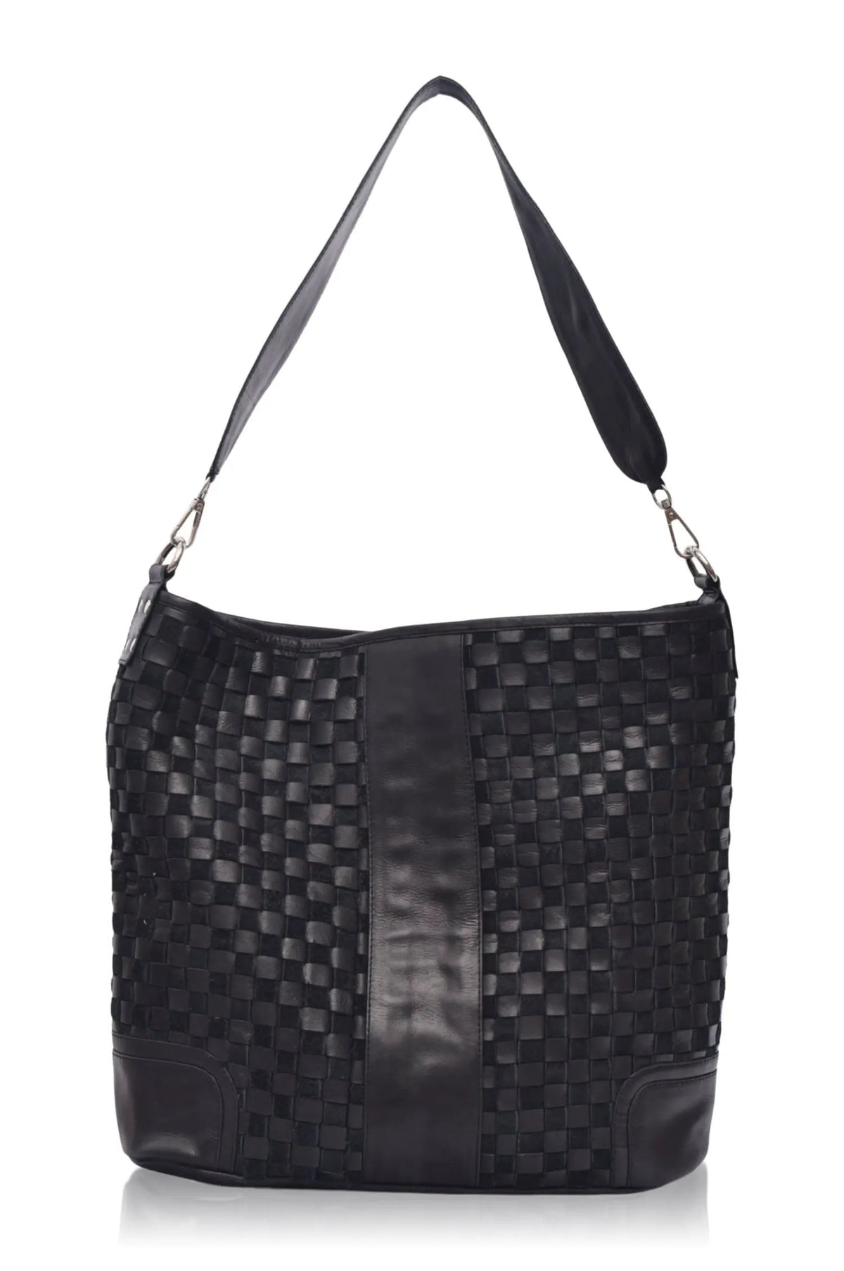 Soho Lane Woven Leather Shoulder Bag by ELF