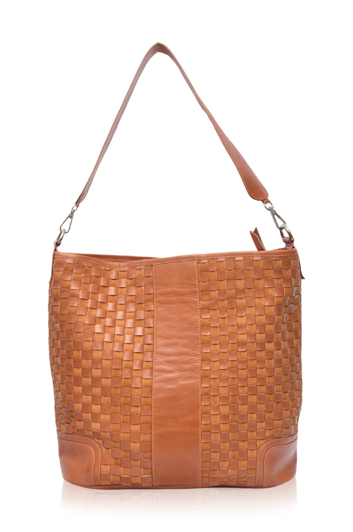 Soho Lane Woven Leather Shoulder Bag by ELF